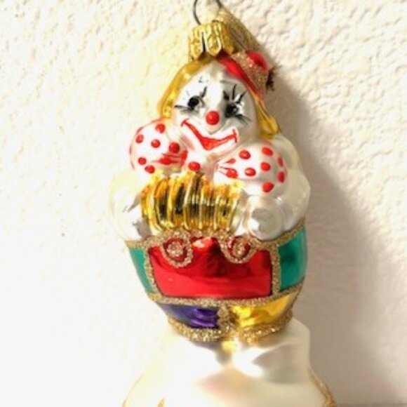 Clown Glass Christmas Ornament, 6” - Picture 3 of 5